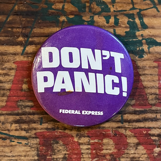 【USA vintage】缶バッジ DON’T PANIC!