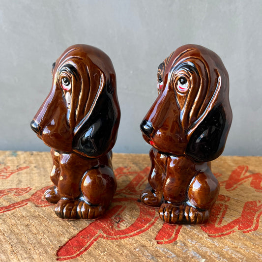 【USA vintage】Sad Hound Dog Salt & Pepper