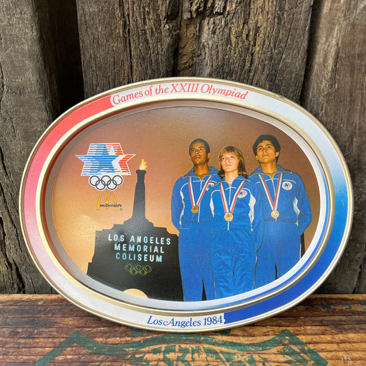 【USA vintage】80s Los Angeles Olympic × McDonald Oval Tin Plate (Medal )