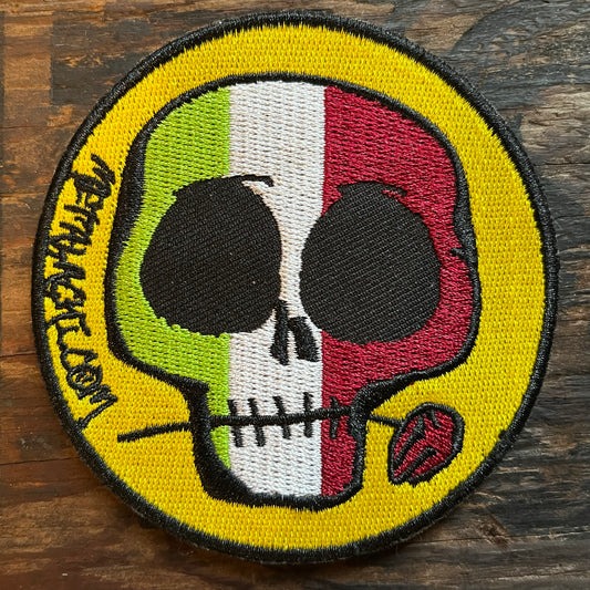 【USA vintage】ワッペン Dia de muertos スカル メキシコカラー