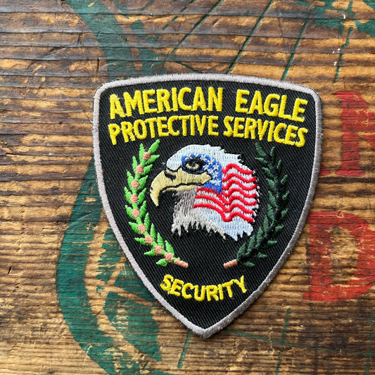【USA vintage】ワッペン AMERICAN EAGLE PROTECTIVE SERCVICE