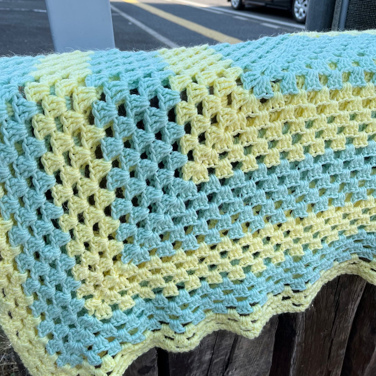 【USA vintage】Granny Blanket Pastel color