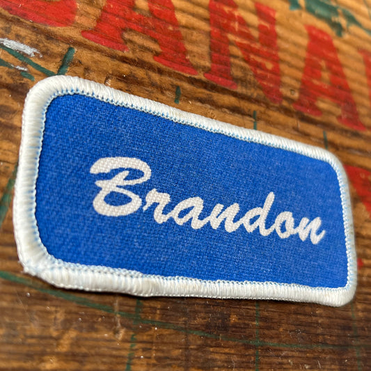 【USA vintage】Name Tag Patch Brandon