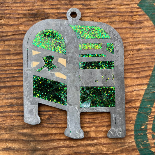 【USA vintage】stained glass ornament POST