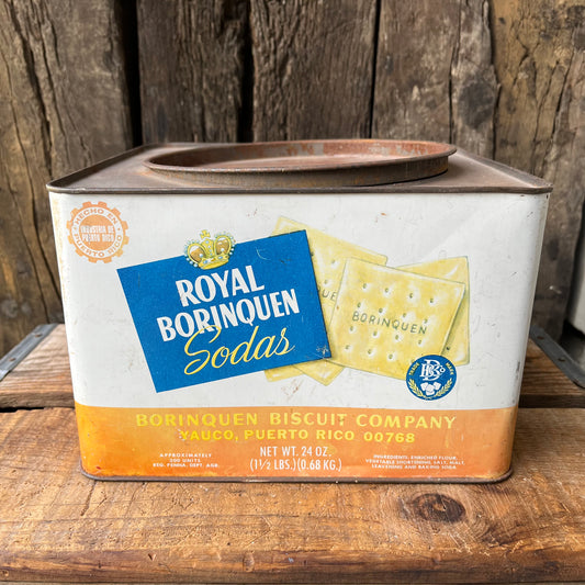 【vintage】“ROYAL BORINQUEN” TIN缶 レトロ缶