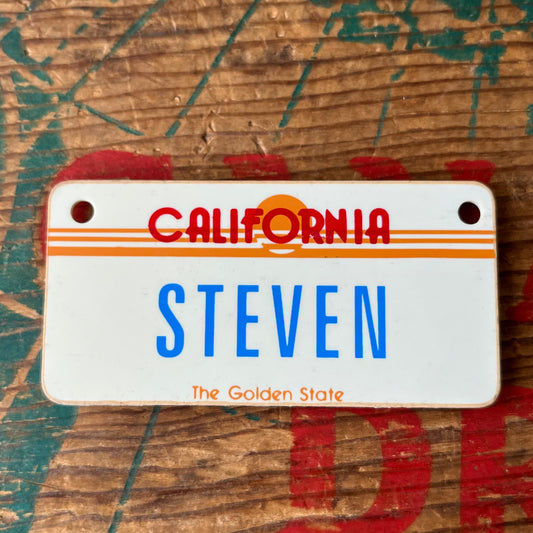 【1980’s USA vintage】Nameplate magnet STEVEN