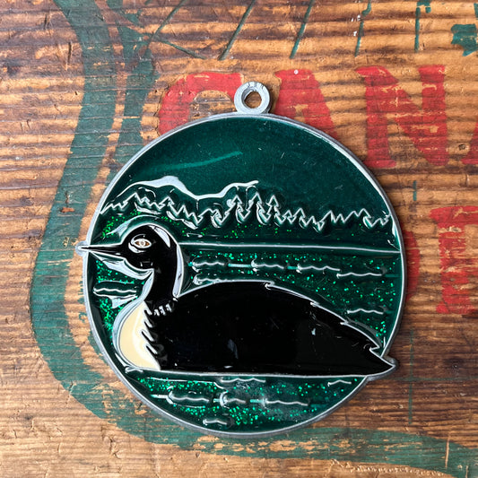 【USA vintage】stained glass Duck