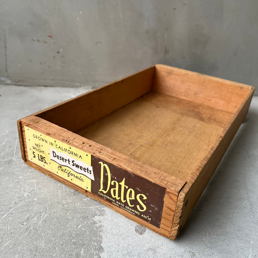 【USA vintage】Dates California Wooden Box