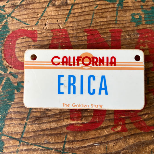 【1980’s USA vintage】Nameplate magnet ERICA