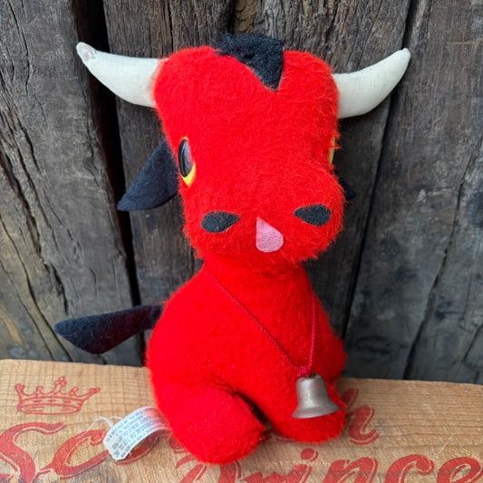 【USA vintage】Commonwealth Toy Co., Inc. Red Cow Music Box Plush
