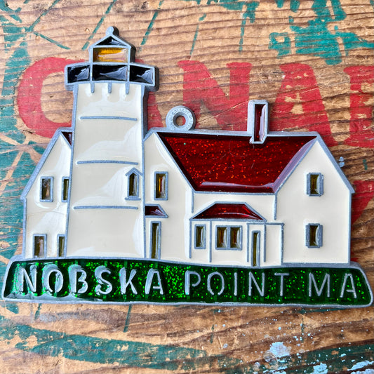 【USA vintage】stained glass NOBSKA POINT MA