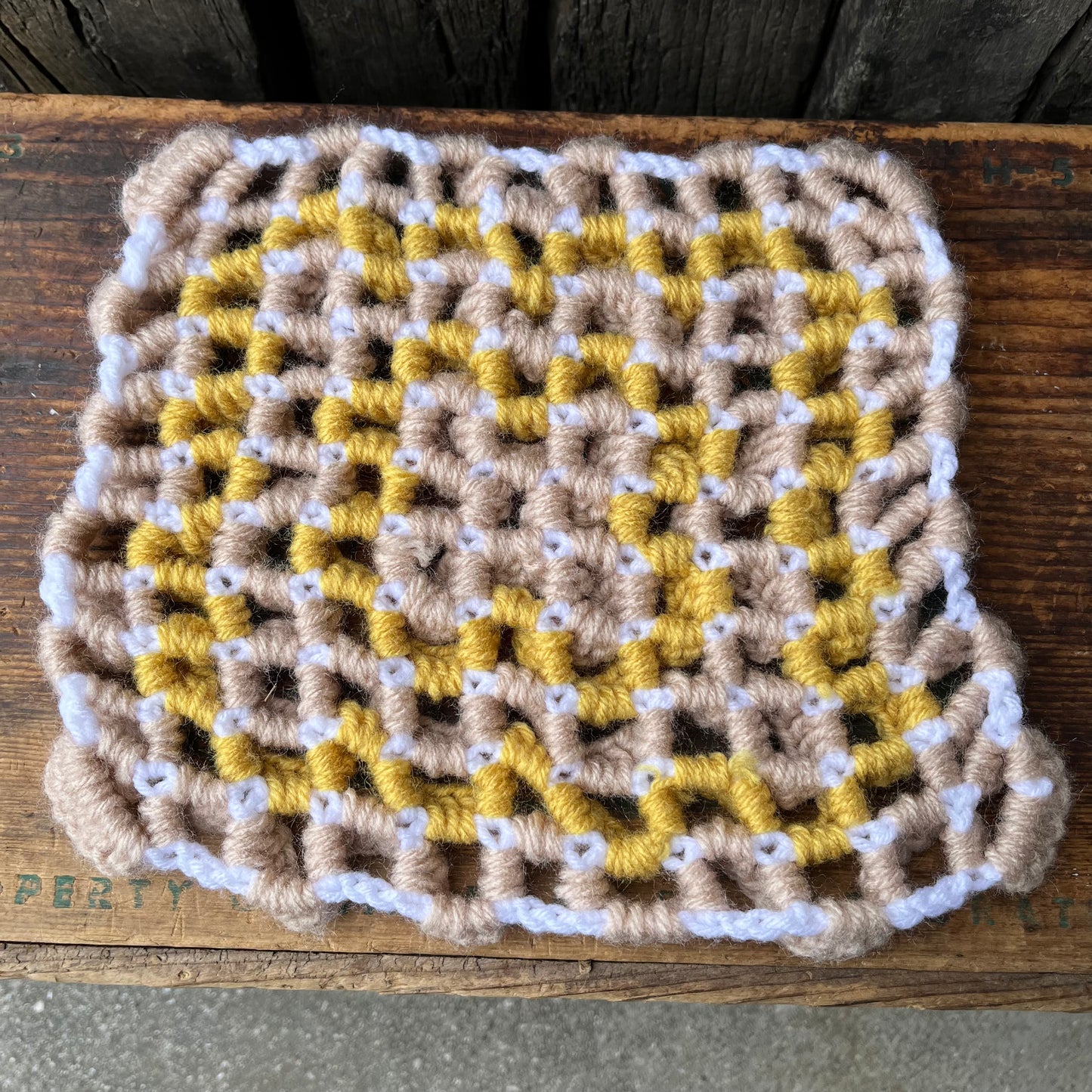 【USA vintage】Wiggly Crochet 鍋敷き ④