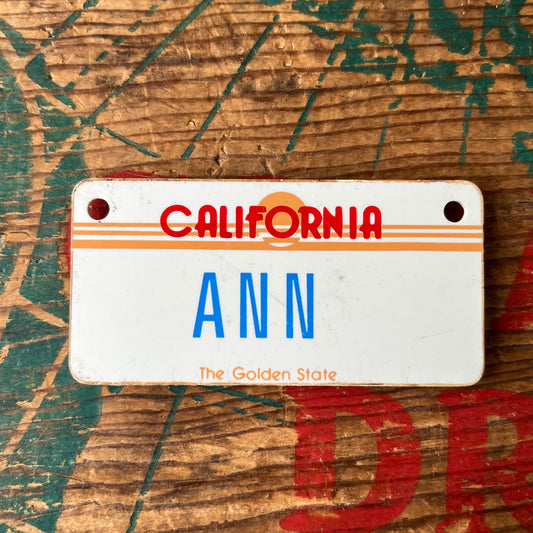 【1980’s USA vintage】Nameplate magnet ANN