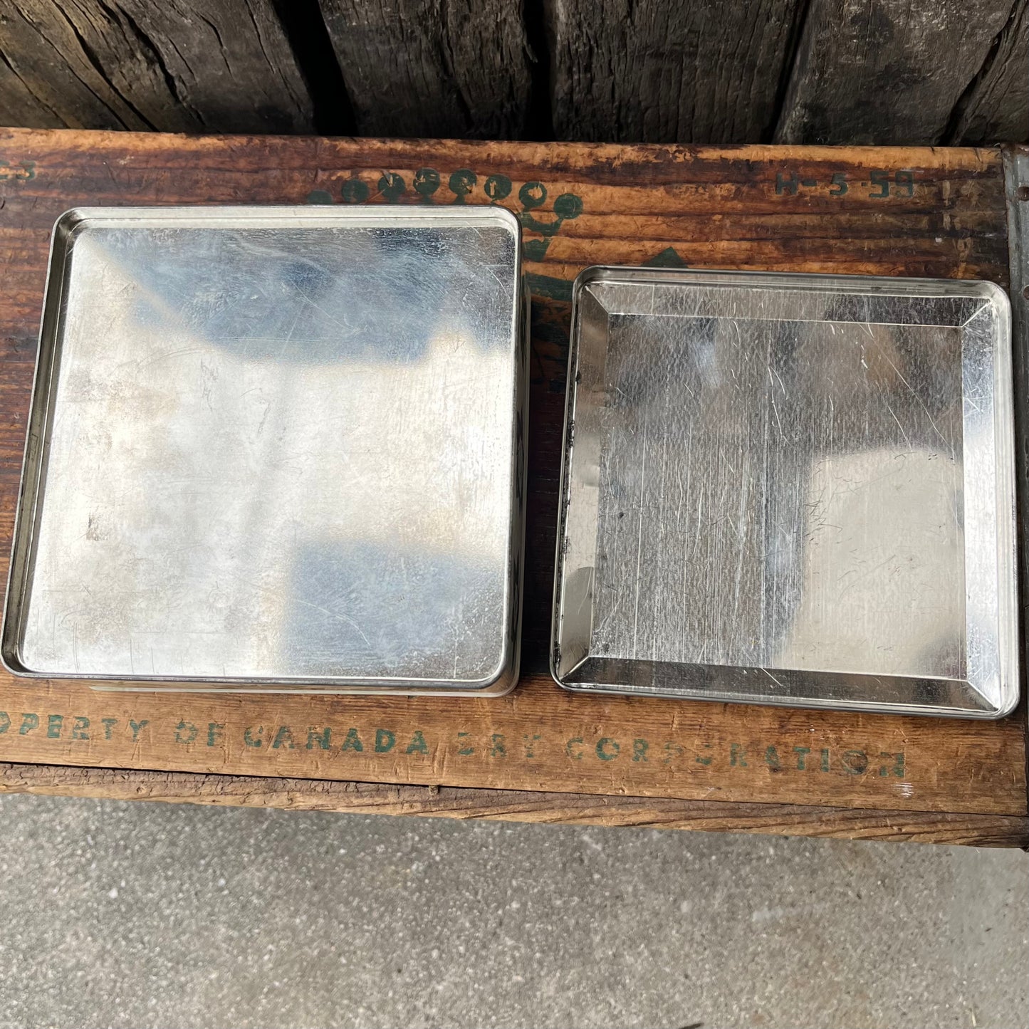 【USA vintage】Biscuit Tin Can