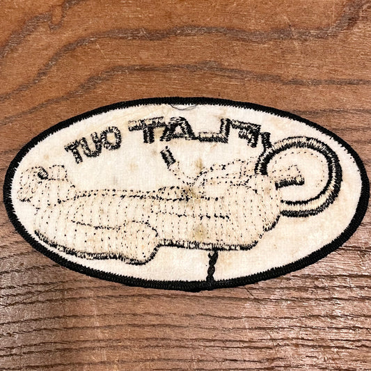 【USA vintage】ワッペン FLAT OUT