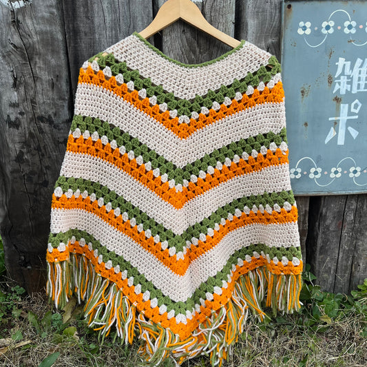 【USA vintage】Crochet Poncho