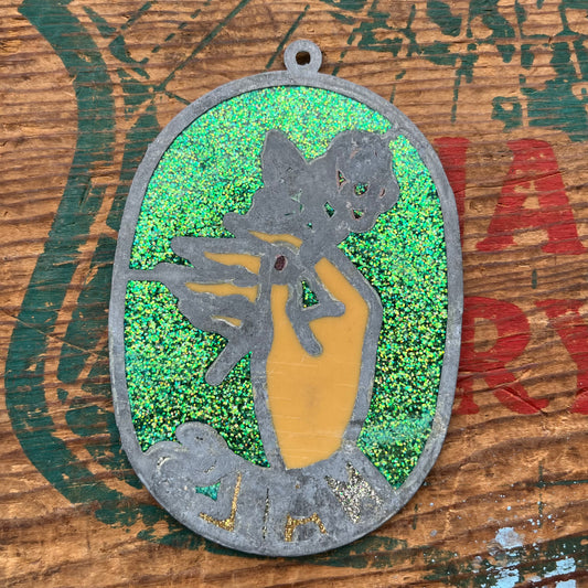 【USA vintage】stained glass ornament NAILS