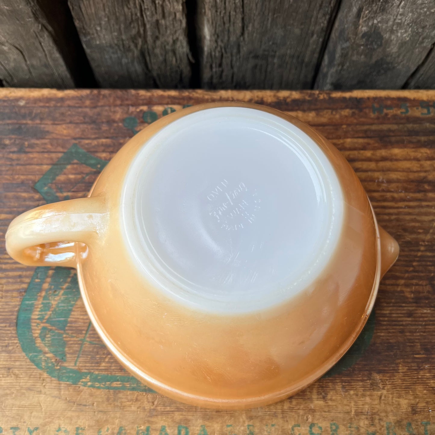 【USA vintage】Fire-King Peach Luster Butter Bowl