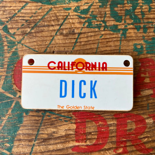 【1980’s USA vintage】Nameplate magnet DICK