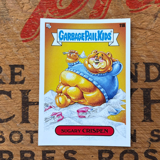 【USA vintage】Garbage Pail Kids SUGARY CRISPEN Trading Card Sticker