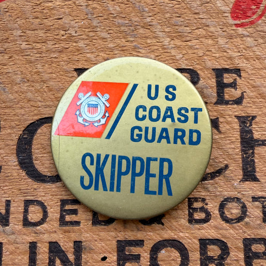 【USA vintage】USCG Skipper 缶バッジ
