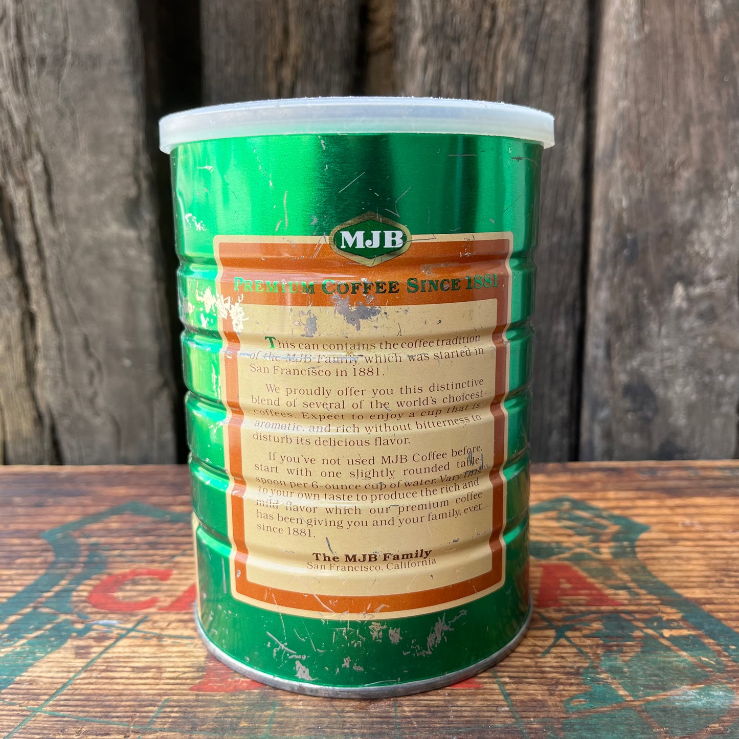 【USA vintage】MJB Coffee Tin Can