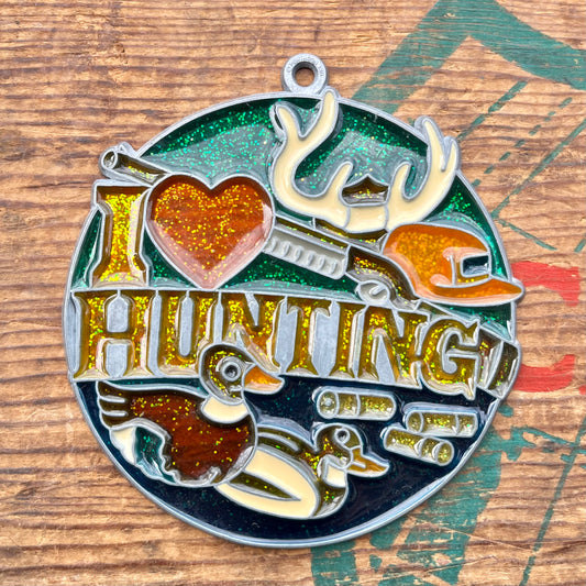 【USA vintage】stained glass ornament Hunting