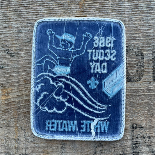 【USA vintage】Boy Scout Patch 1986 SCOUT DAY WHITE WATER