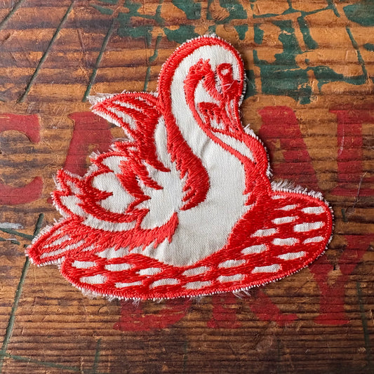 【1970s USA vintage】Wappen swan