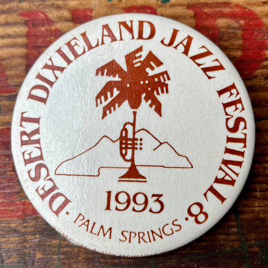 【USA vintage】缶バッジ DESERT DIXIELAND JAZZ FESTIVAL