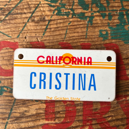 【1980’s USA vintage】Nameplate magnet CRISTINA