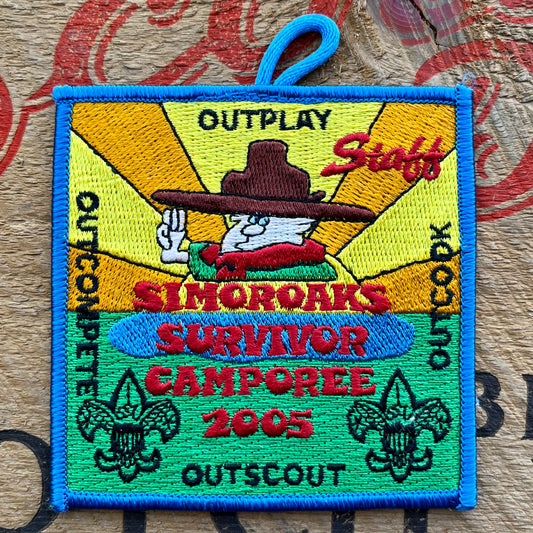 【USA vintage】Boy Scout Patch SIMOROAKS SURVIVOR CAMPOREE