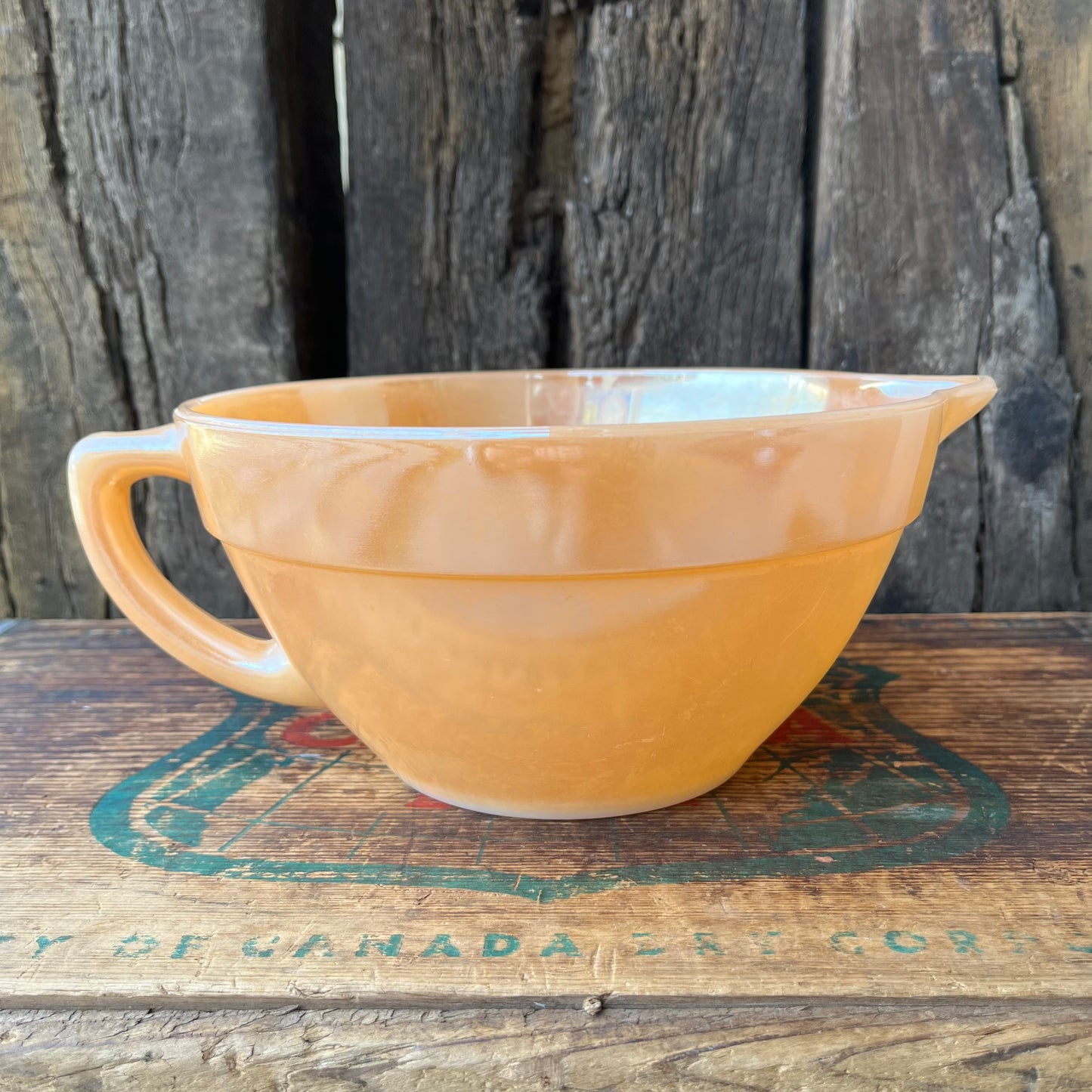 【USA vintage】Fire-King Peach Luster Butter Bowl