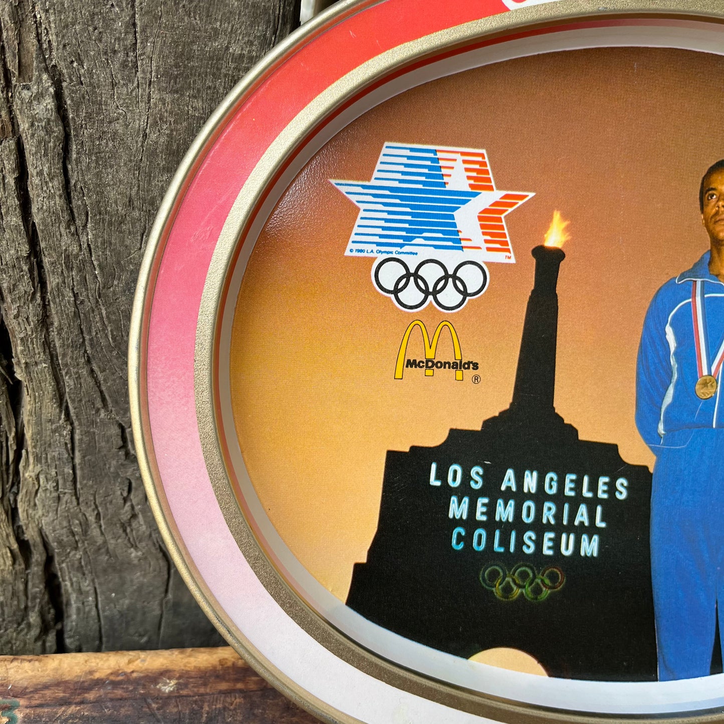 【USA vintage】80s Los Angeles Olympic × McDonald Oval Tin Plate (Medal )