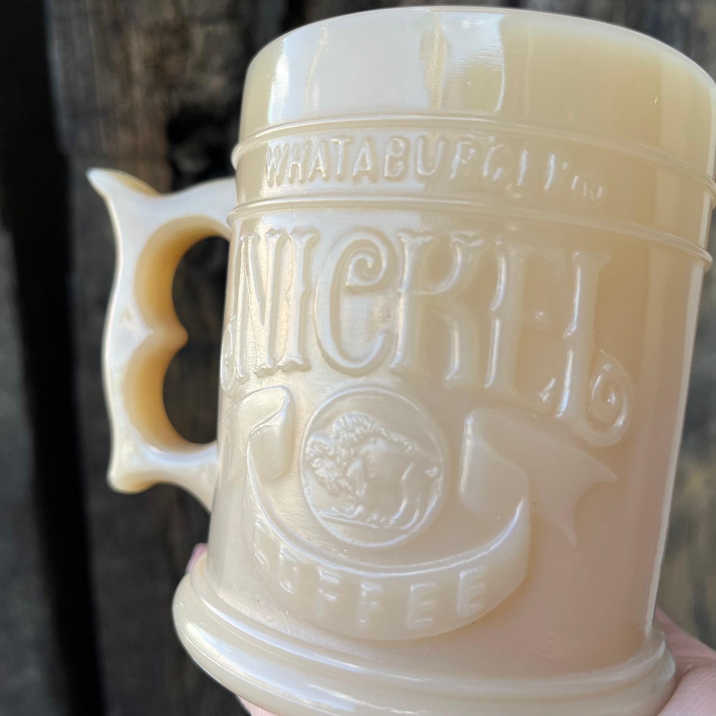 【USA vintage】WHATABURGER Nickel Coffee Mug Cup