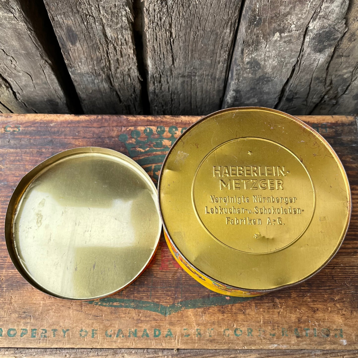 【Germany vintage】Nurnberg Harberlein Metzger Tin Can
