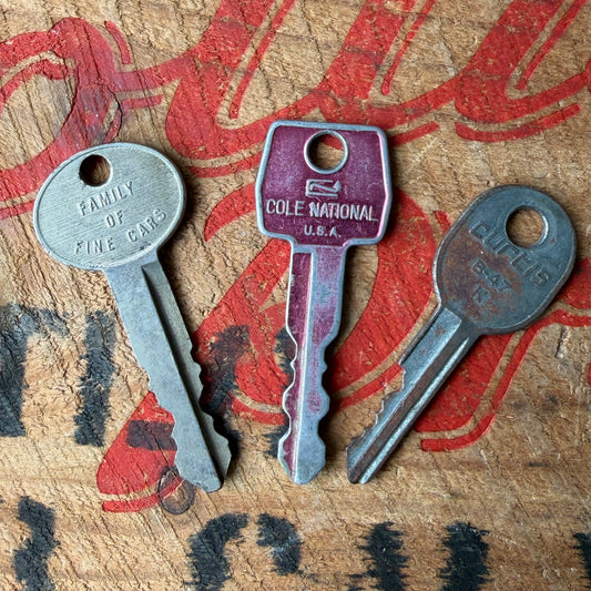 【USA vintage】key set classic cars