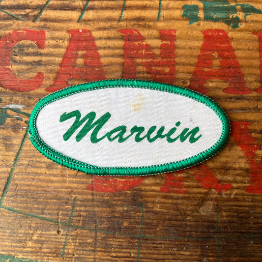 【USA vintage】Name Tag Patch Marvin
