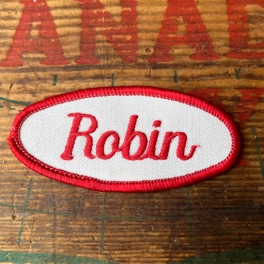 【USA vintage】Name Tag Patch Robin