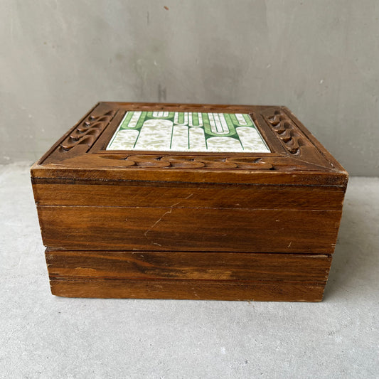 【USA vintage】Wooden Jewelry Box