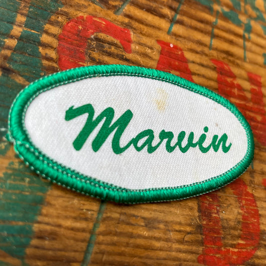 【USA vintage】Name Tag Patch Marvin
