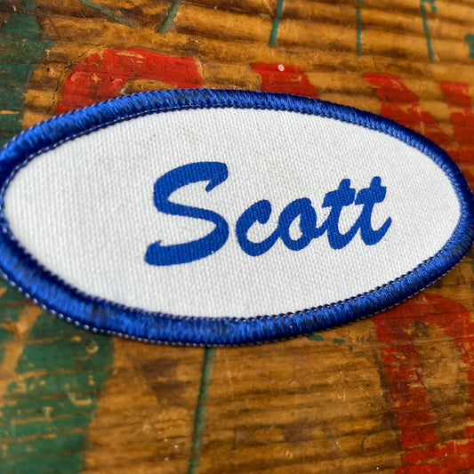 【USA vintage】Name Tag Patch Scott