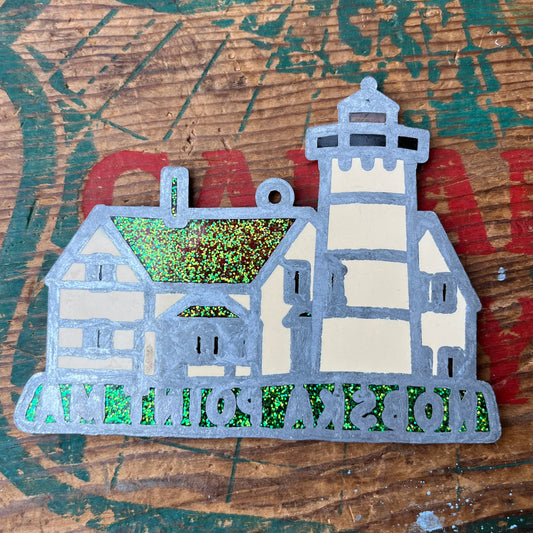 【USA vintage】stained glass NOBSKA POINT MA