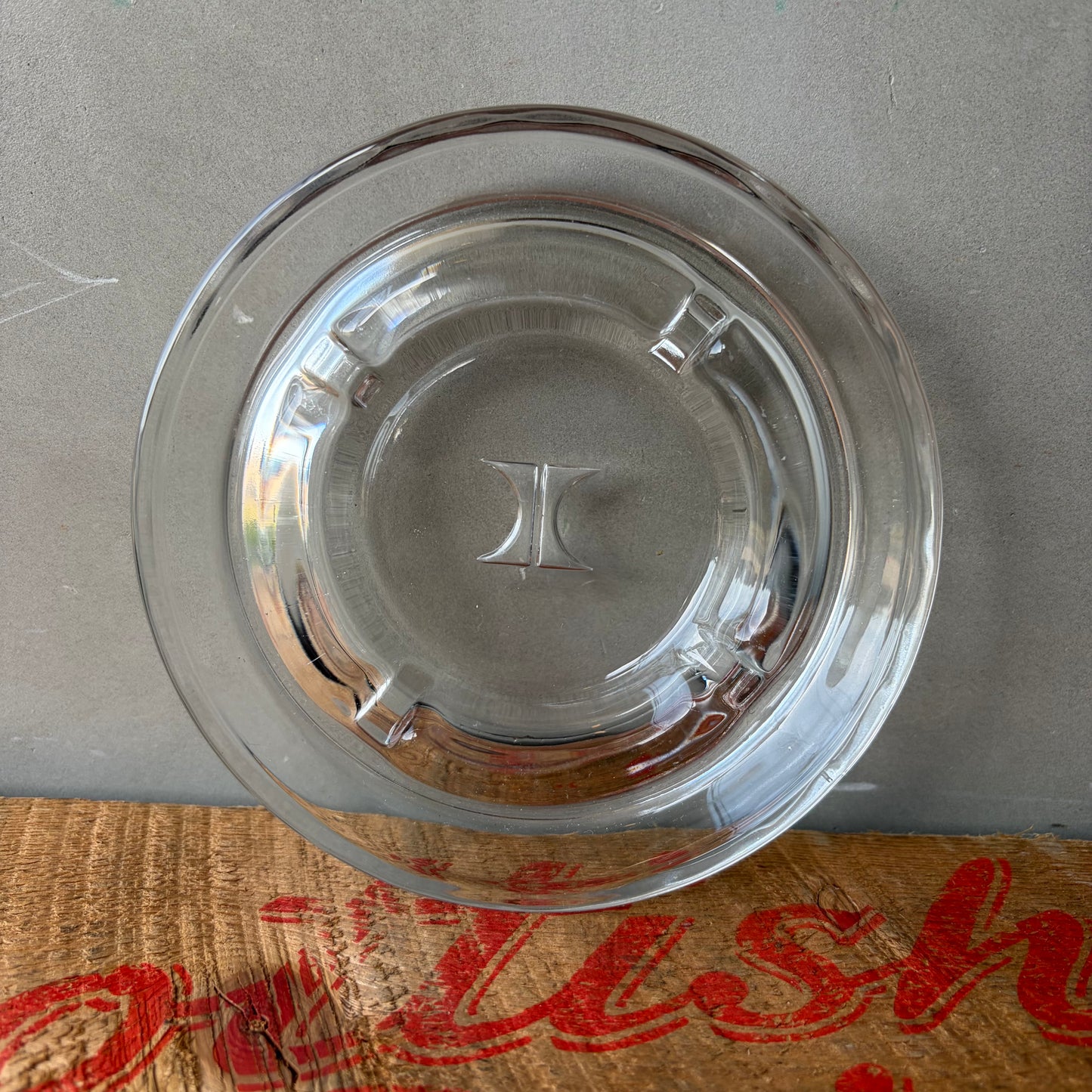 【USA vintage】Hilton Hotel Clear Glass Ashtray