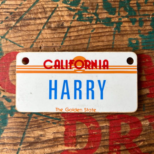 【1980’s USA vintage】Nameplate magnet HARRY