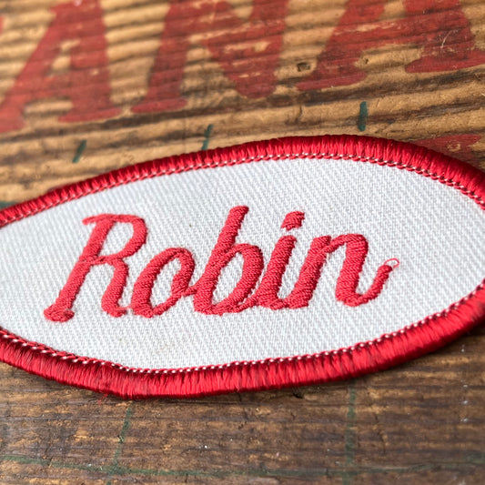 【USA vintage】Name Tag Patch Robin
