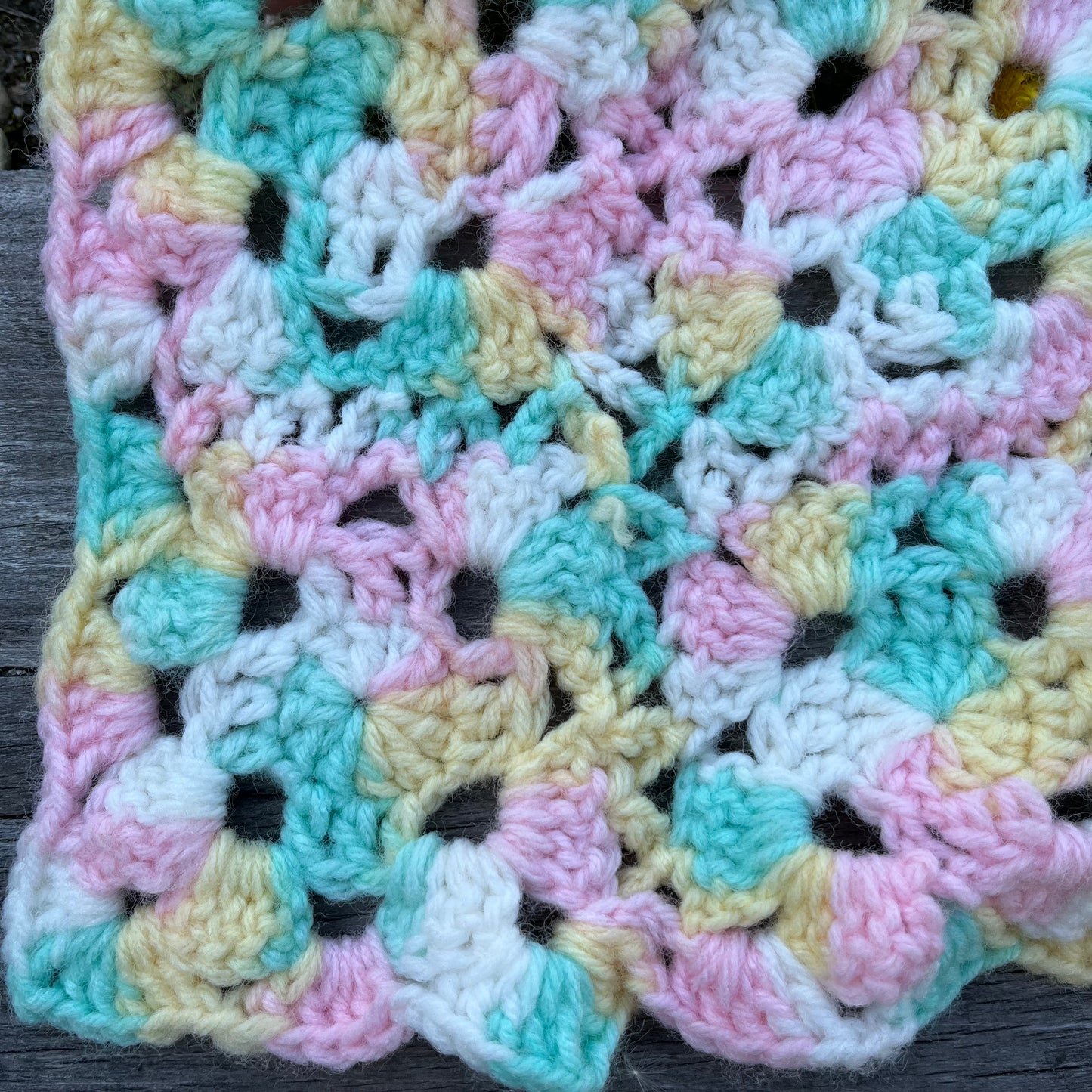 【USA vintage】Granny Blanket Pastel Color
