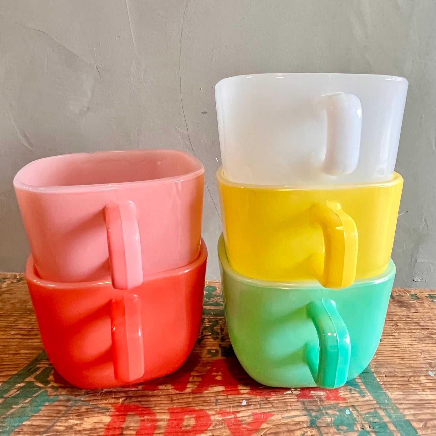 【USA vintage】Glasbake マグカップ PINK