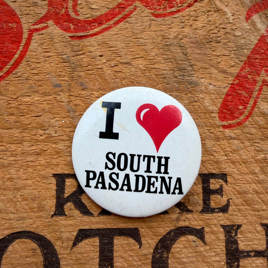 【USA vintage】I ♡ SOUTH PASADENA 缶バッジ