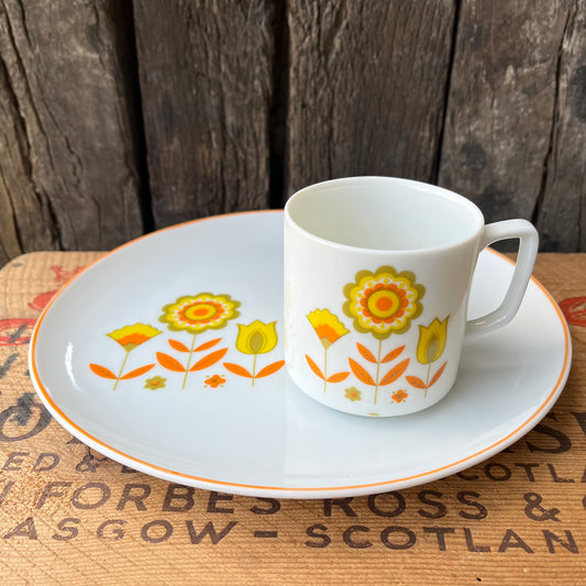 【USA vintage】A Price IMPORT JAPAN Cup & Snack Plate